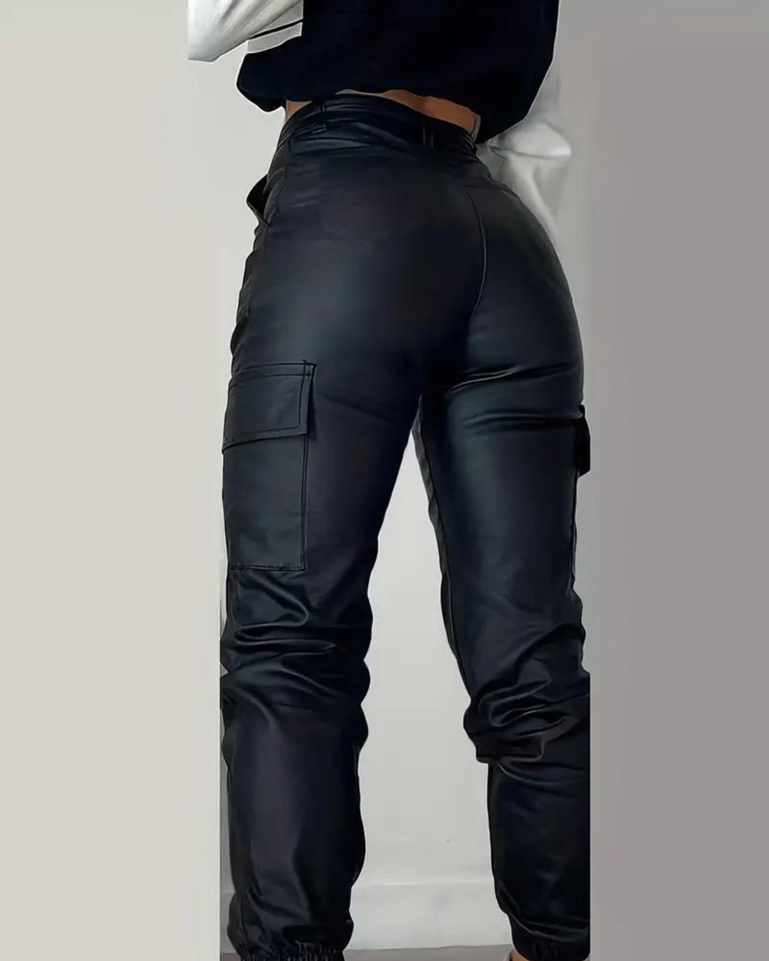 Bessie® | Slim Cargo Leather Pants For Women