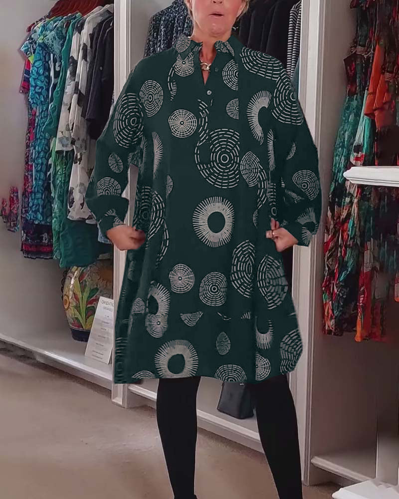 Berta | Casual dress with geometric print