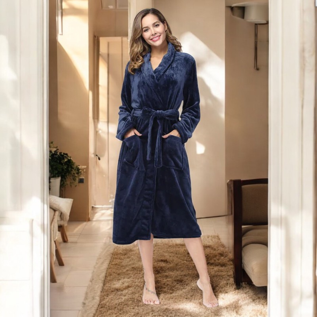 Claudia® | Soft fleece bathrobe with pockets