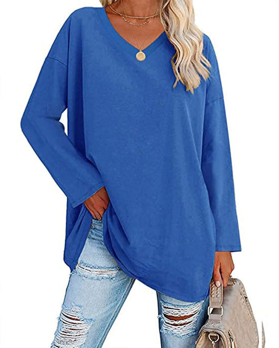 Briham® | Colorful Women'S Blouse With Long Sleeves And V-Neck