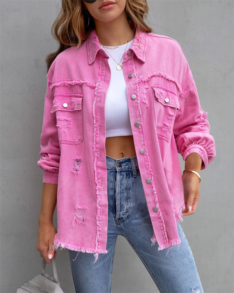 Amalia | Colorful women's denim jacket