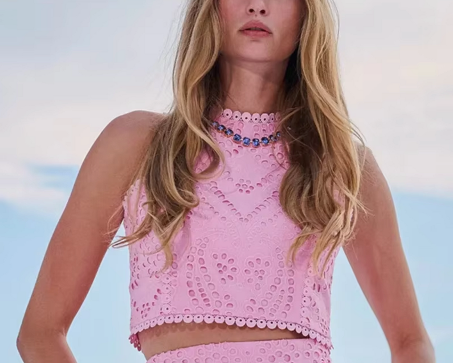 Elisa® | Short top and long skirt made of cotton linen