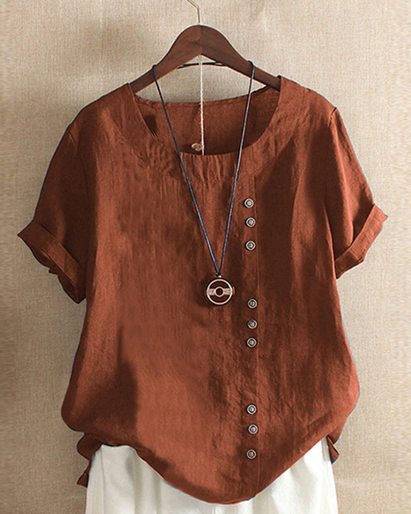 Bonifacia® | Stylish Women'S Blouse With Short Sleeves