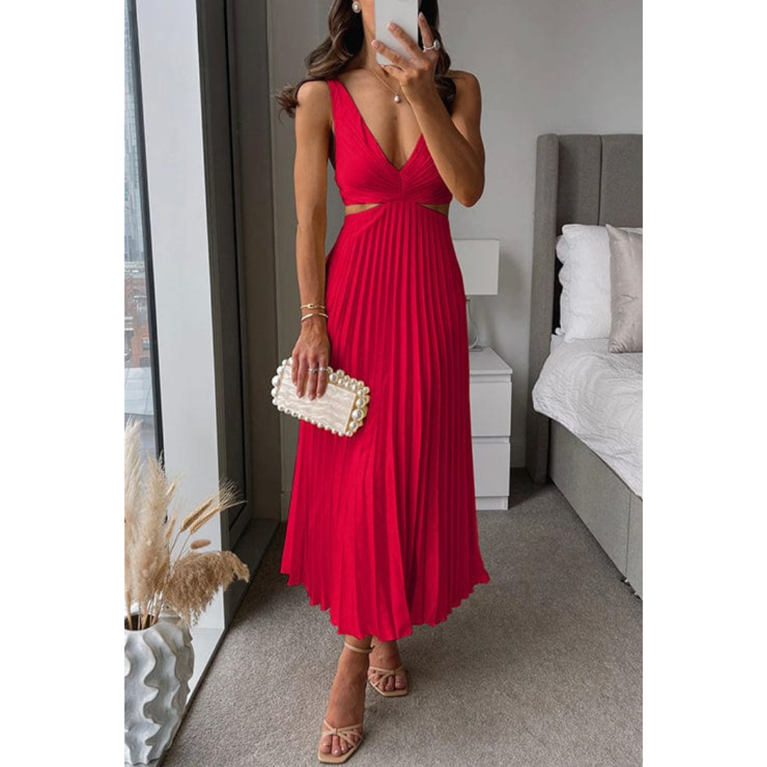 Calypso® | Pleated dress with a neckline