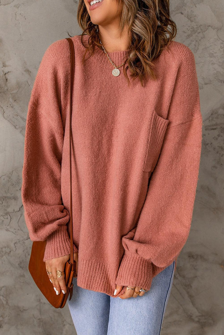 Alba® | Knitted sweater with lantern sleeves and pockets