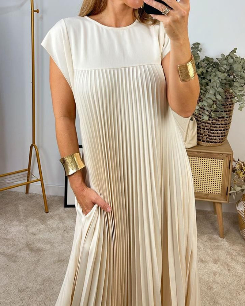 Martha | Elegant Pleated Maxi Dress