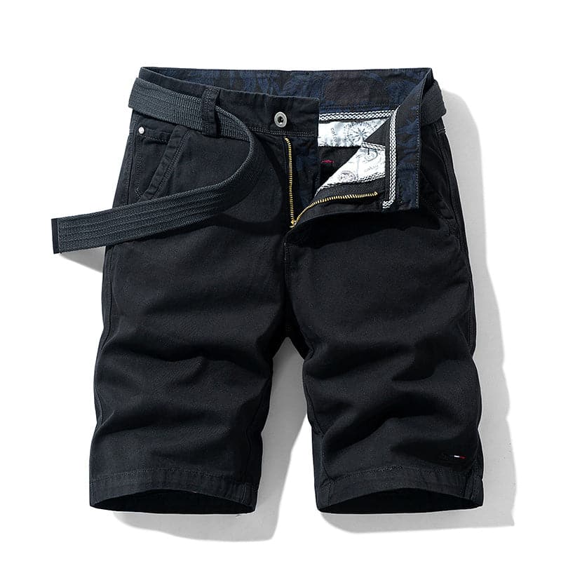 Demetrius | Knee-length Stylish Shorts with Belt & Pockets