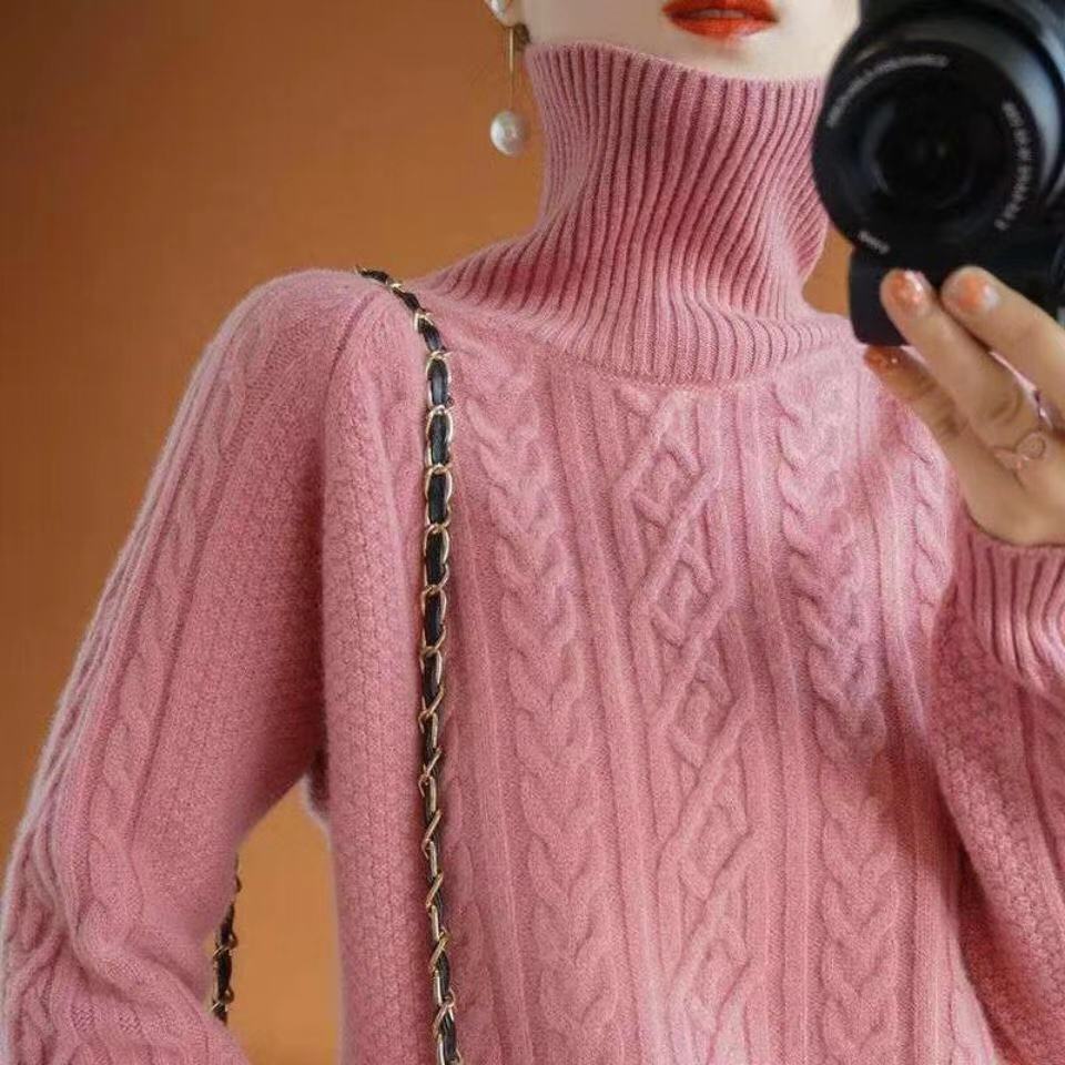 Celestina | Warm knitted sweater for women with a turtleneck