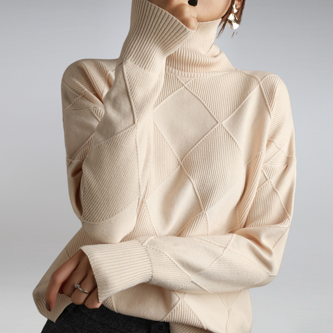 Alicia | Elegant roll collar sweater for women