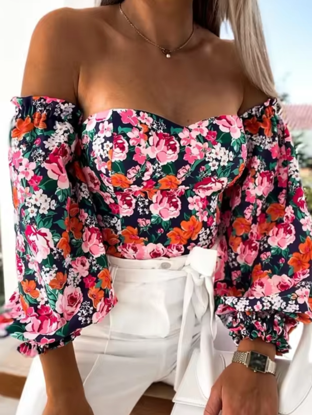 Dina® | Floral Off-The-Shoulder Tops