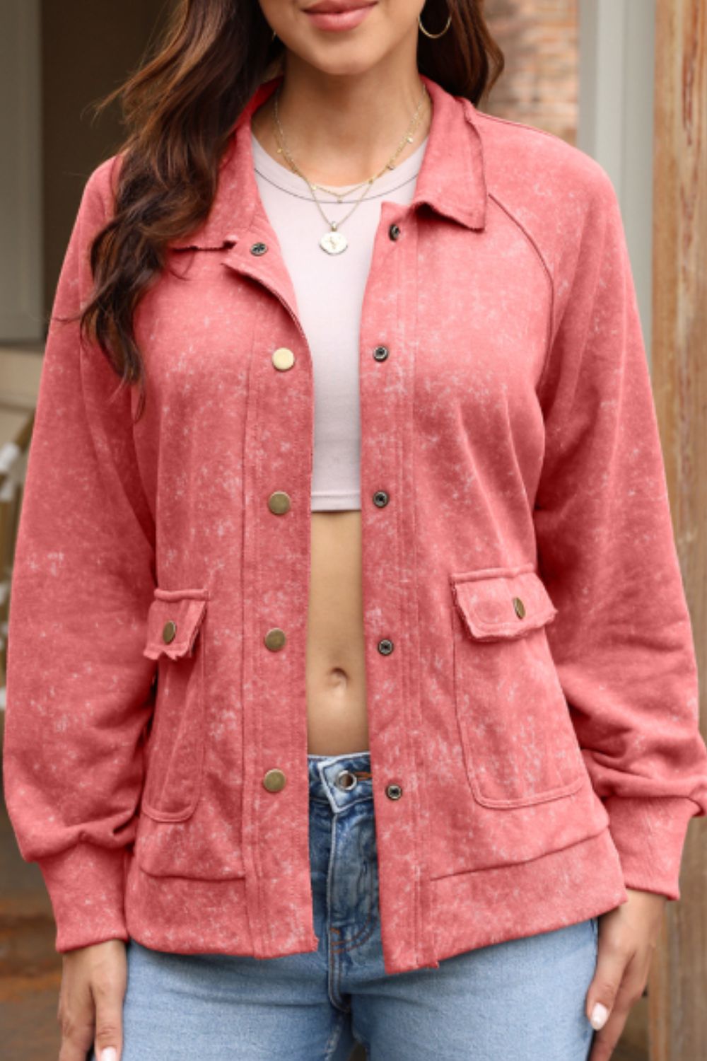Daisy® | Long-sleeved jacket with snap fastening and flap pocket