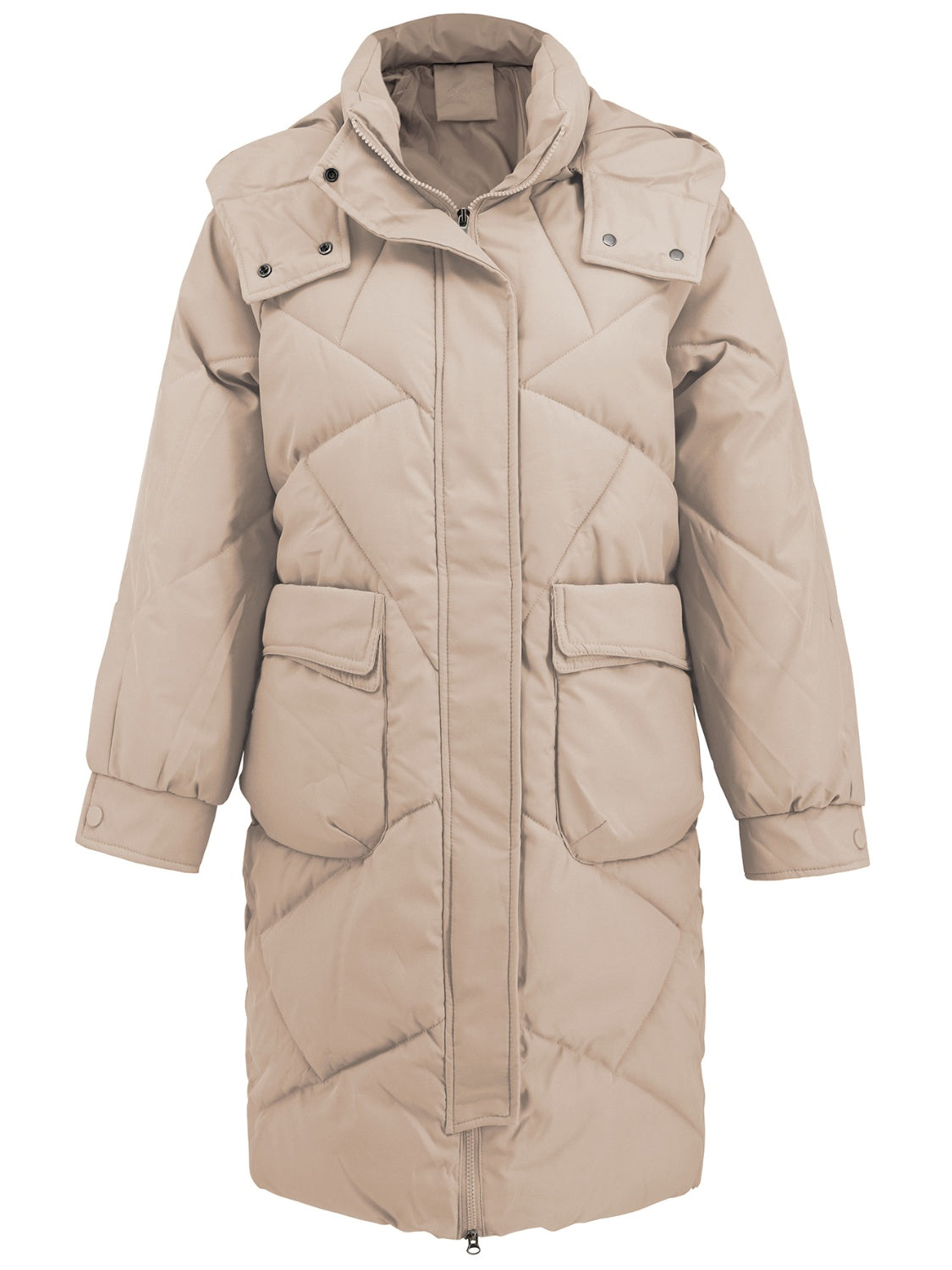 Avelina® | Long-sleeved winter coat with hood and pockets
