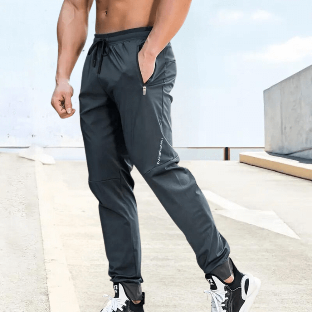 Men’s Joggers – Slim Fit – Tapered Leg – Stretch Fabric – Zipped Pockets