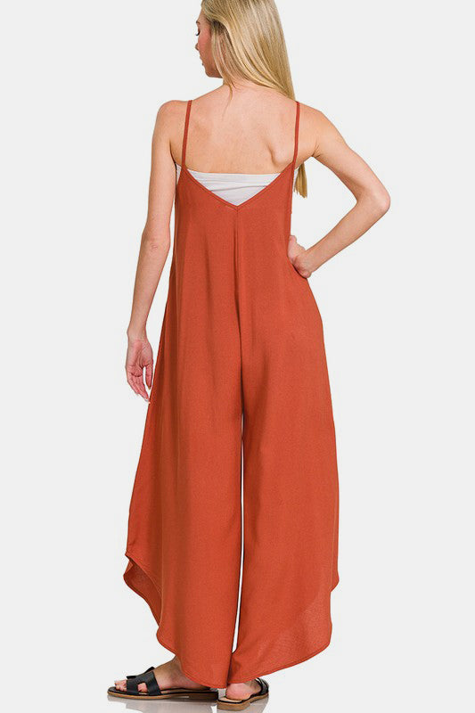 Catalina® | Wide leg jumpsuit with spaghetti straps and pockets