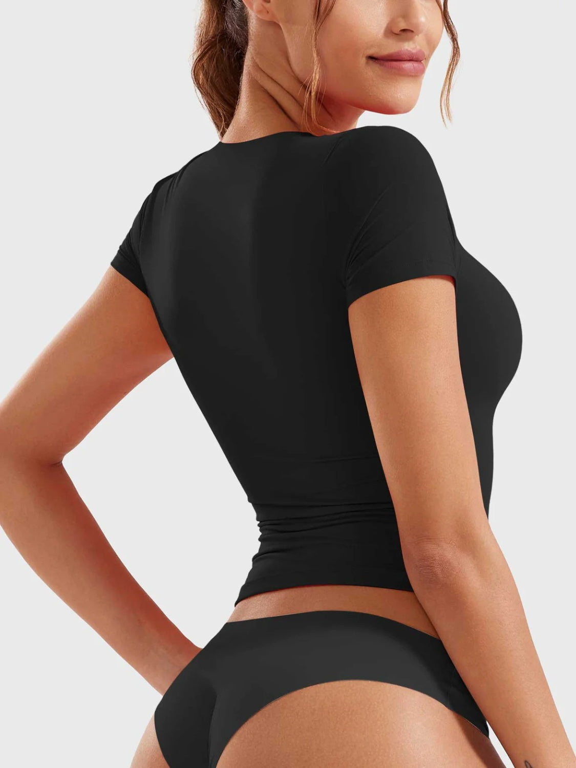 Elena® | Short sleeve half zip t-shirt