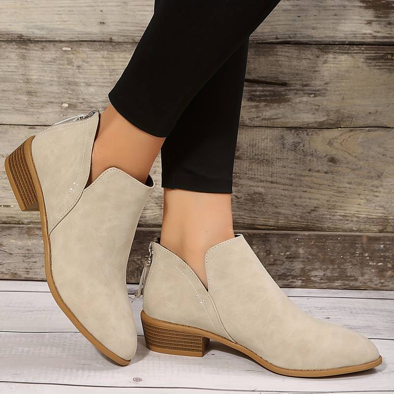 Riley | Women's Wedge Heel Pointed Toe Ankle Boots