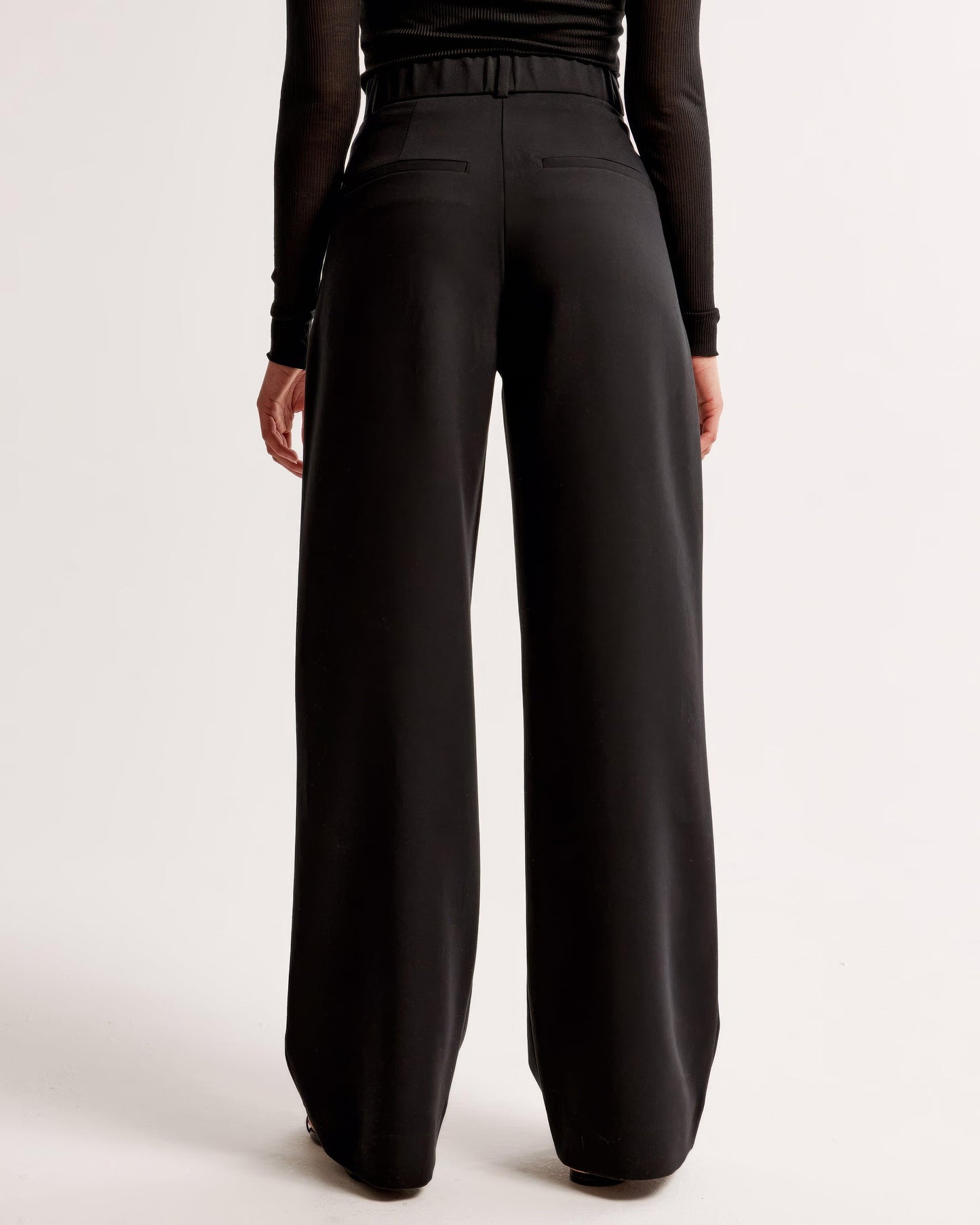 Zara | High Waist Pleated Leg Trousers with Tailored Fit