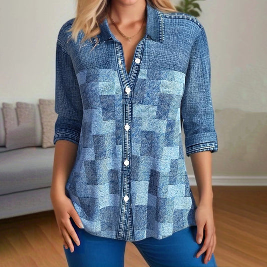 Bryon® | Vintage Checked Blouse