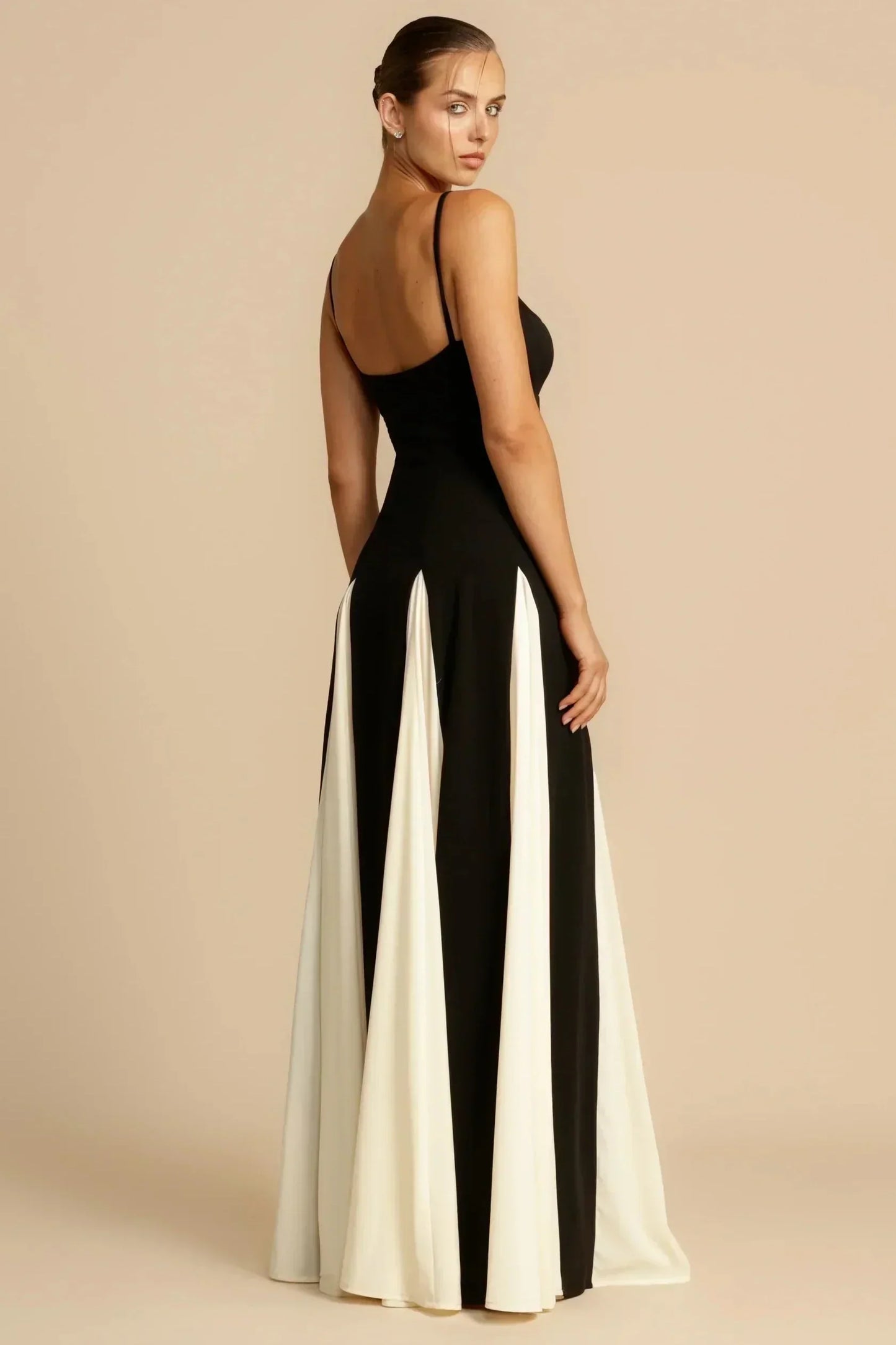 Delia® | Dress Two Tone Black & White Maxi Dress