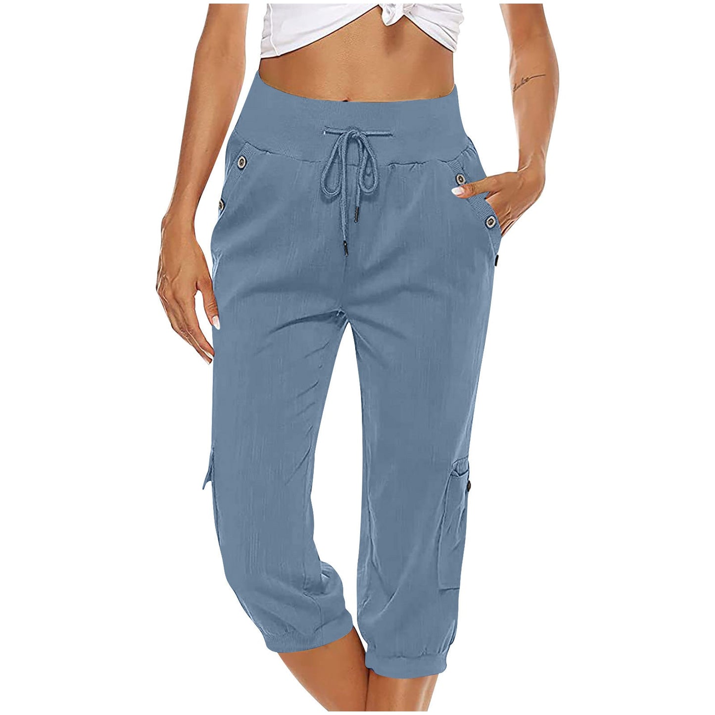 Ana® | Straight Trousers With Elastic Waist And Drawstring