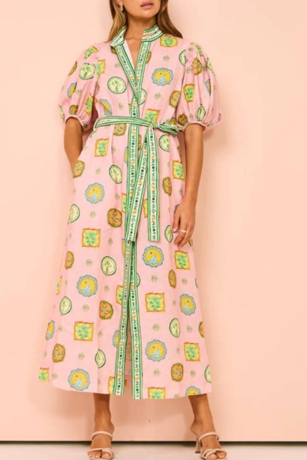 Diana® | Holiday seal print maxi dress