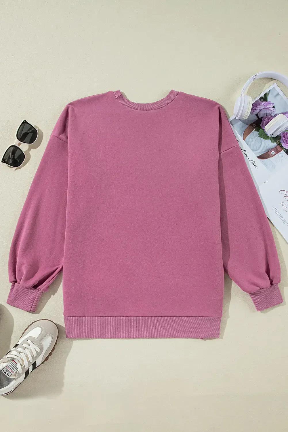 Claudia® | Long-sleeved sweatshirt with a high, low crew neck