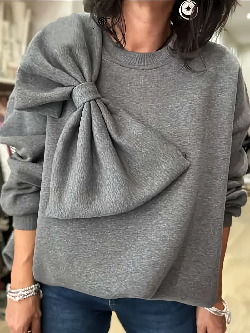 Blythe® | Oversized cotton sweater with bow