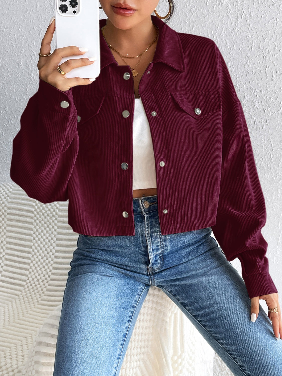 Constance® | Long sleeve jacket with snap fastening