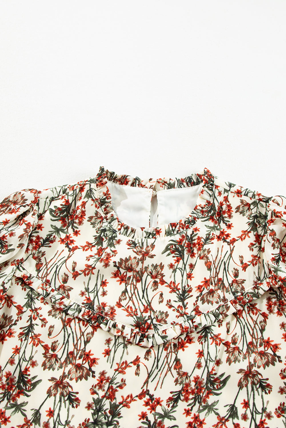 Alma® | Floral long sleeve dress with a crew neck