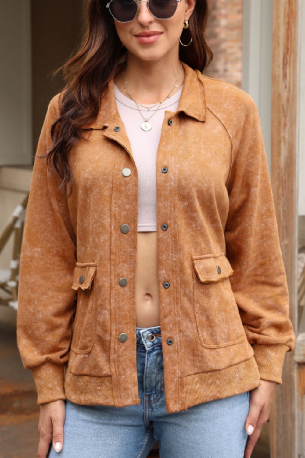 Daisy® | Long-sleeved jacket with snap fastening and flap pocket