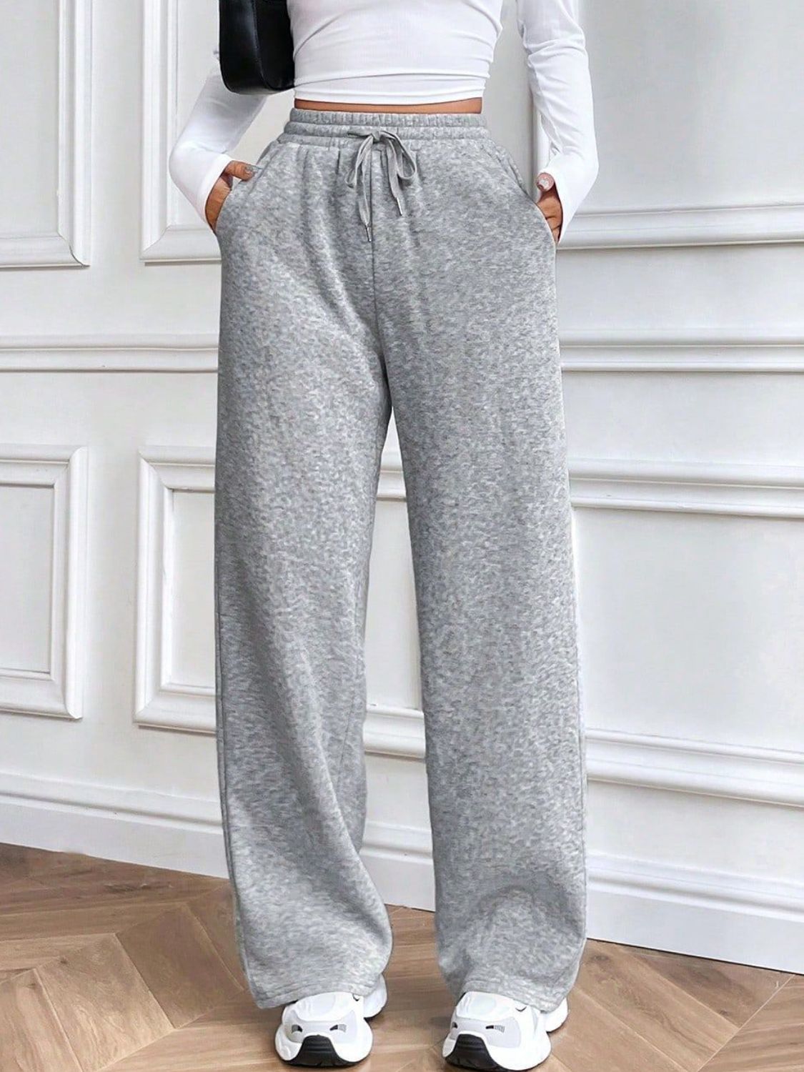 Cristina® | Wide leg trousers with drawstring