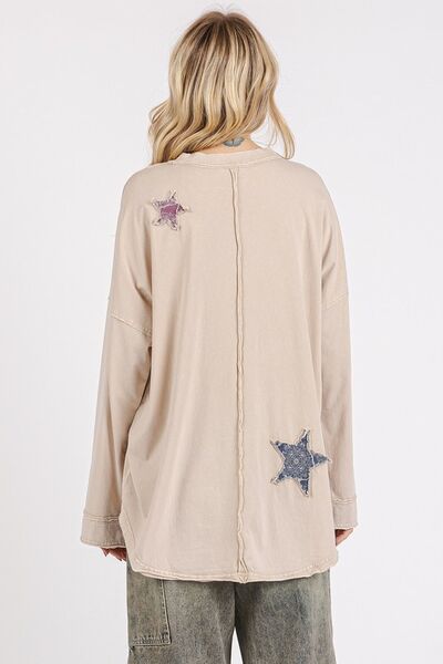 Cielo® | Long sleeve t-shirt with star patch