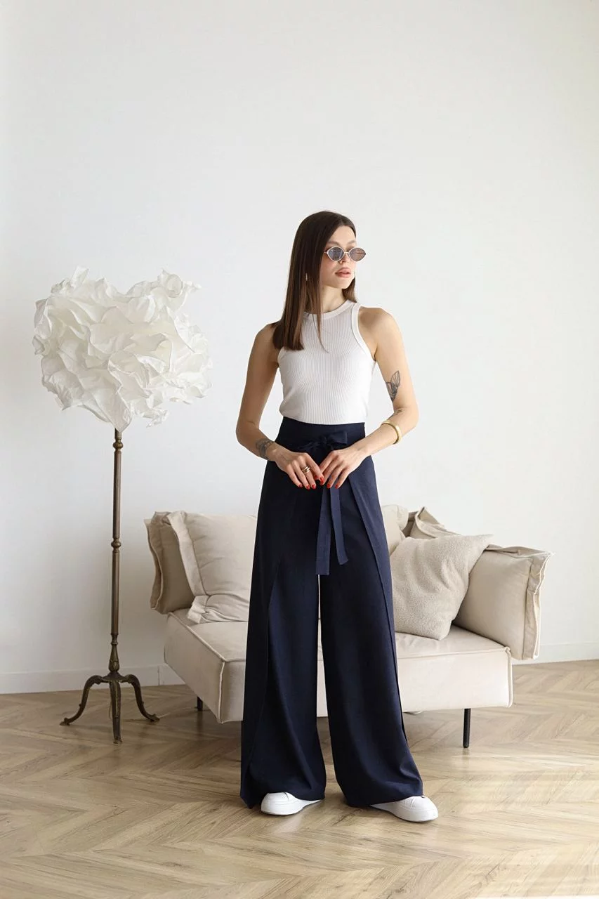 Aurora® | Rosseta Linen Wide Leg Trousers