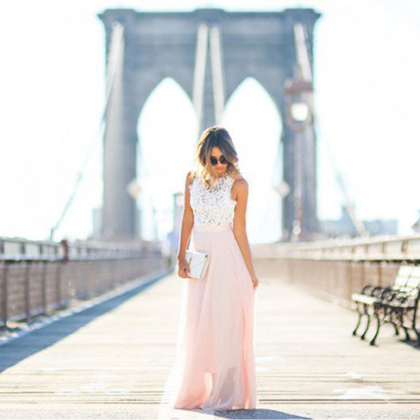 Dayana® | Women's maxi dress lace top