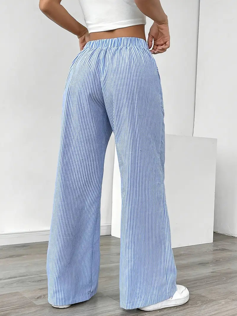 Linda | Elegant Striped Pants with Pockets in Trendy Colors