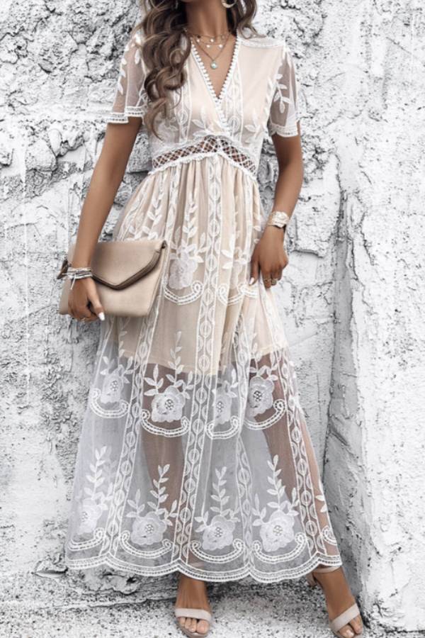 Berta® | Lace maxi dress