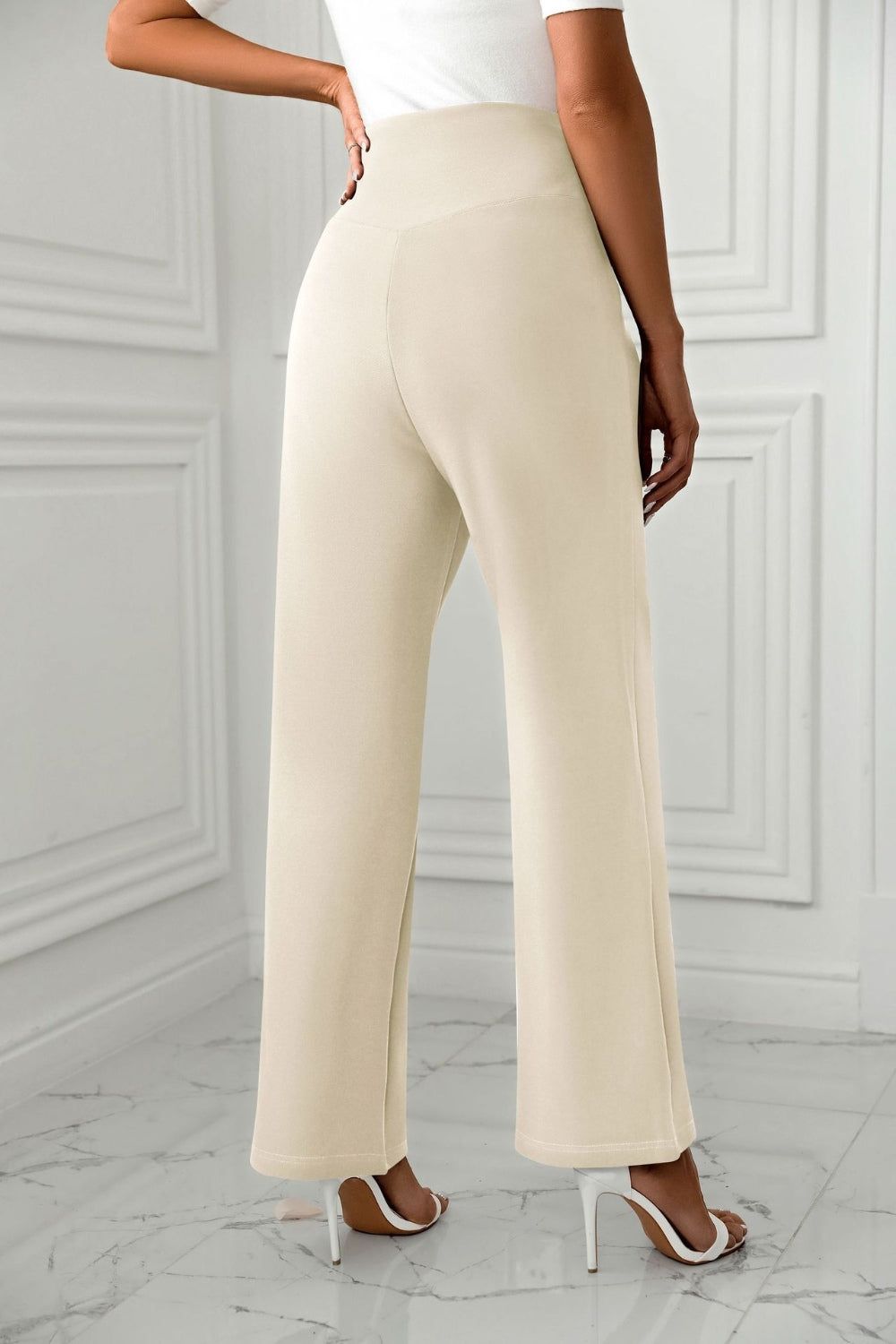 Ava® | Straight leg trousers with high waist