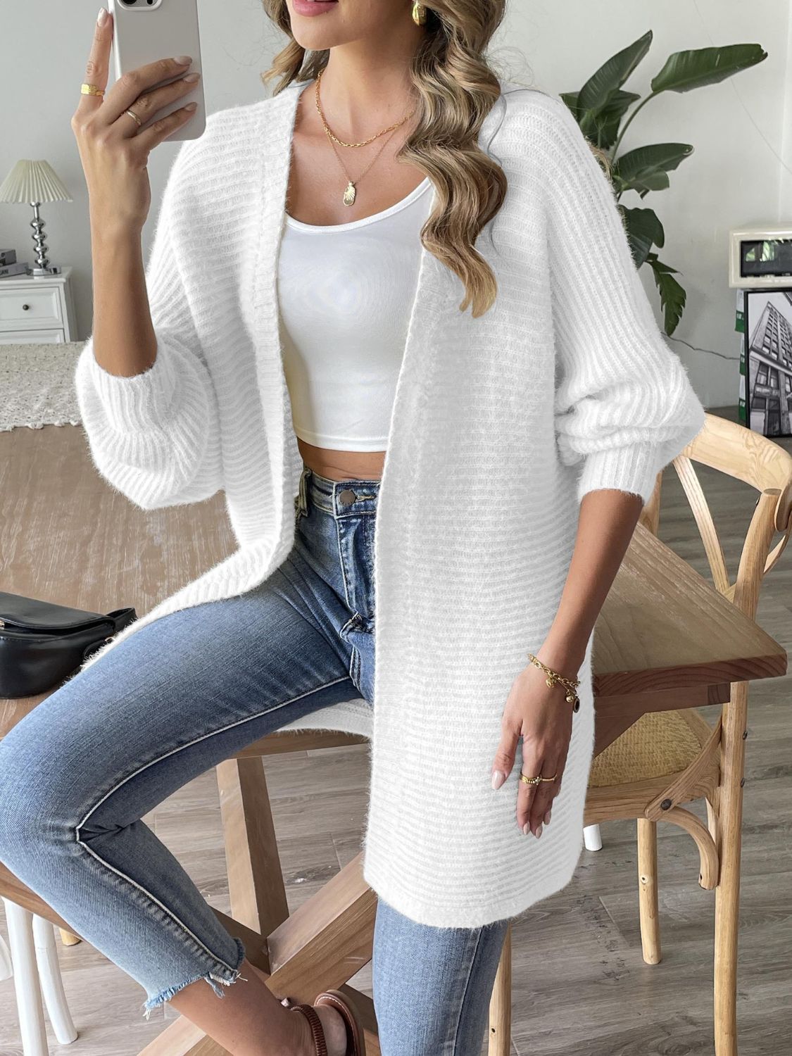 Annabelle® | Long sleeve open front cardigan