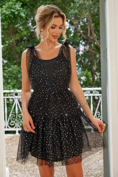 Amara® | Mini cami dress with tied scoop neck