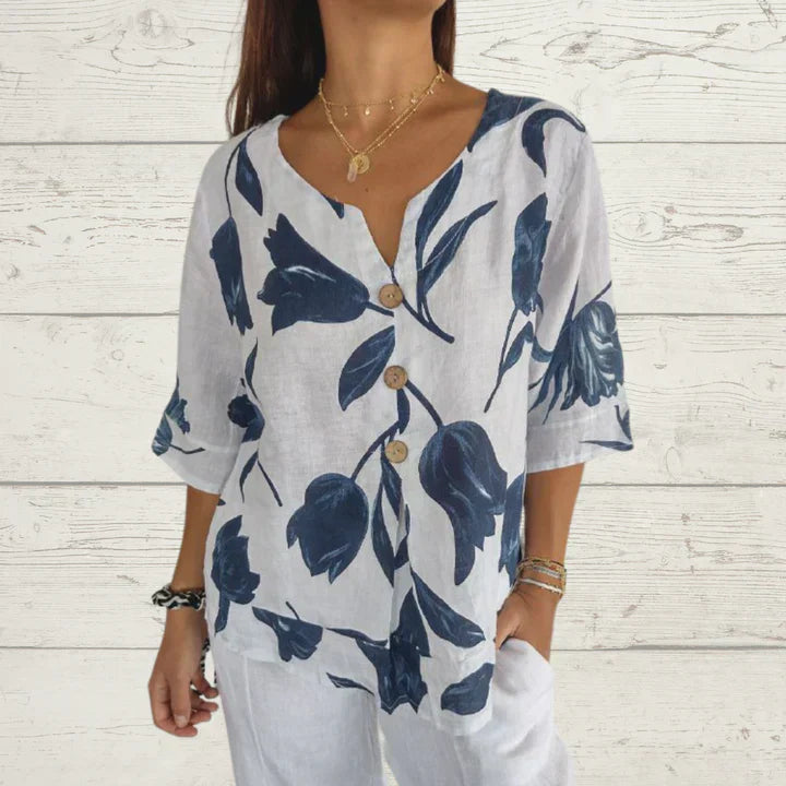 Brittenee® | Elegant V-Neck Blouse For Women