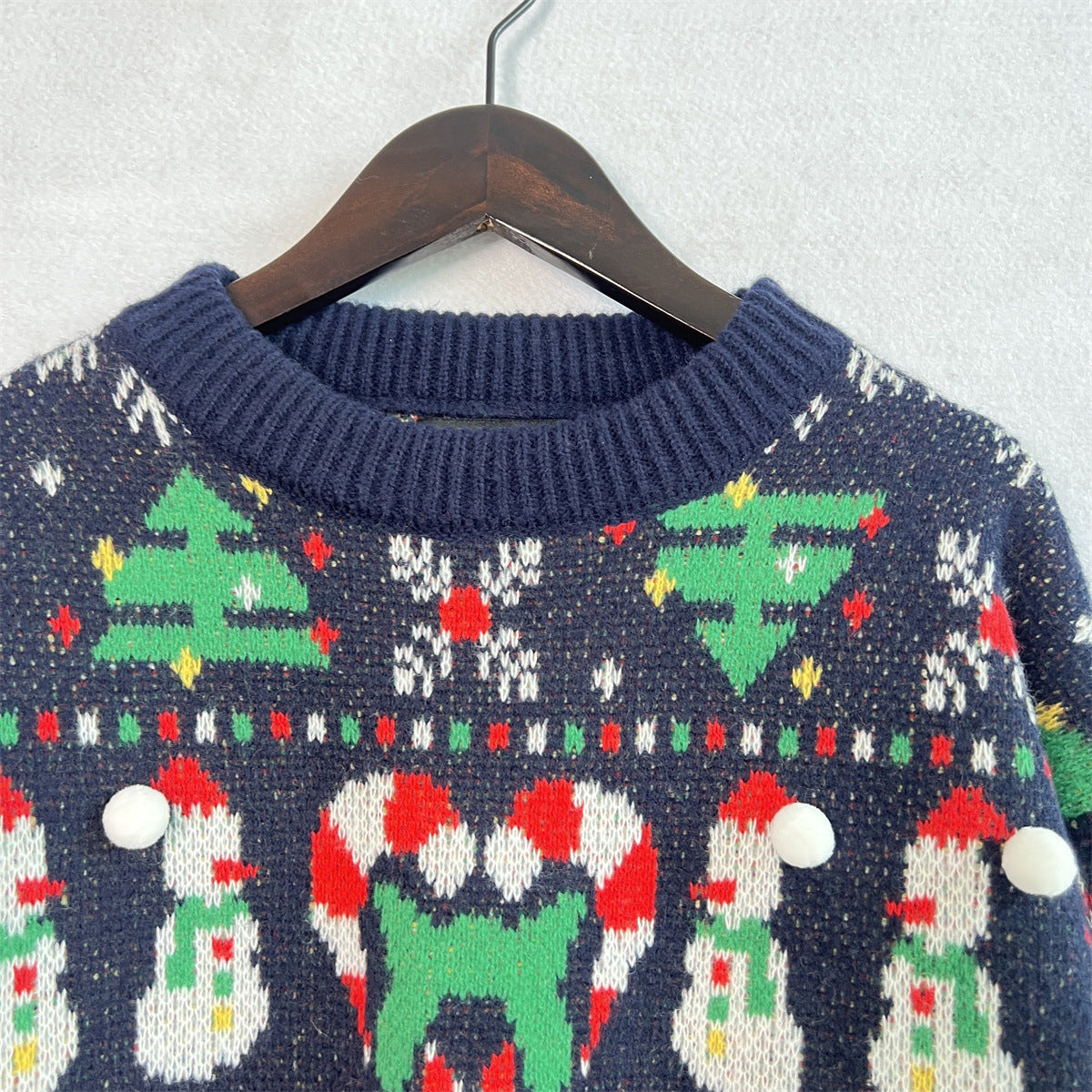 Catarina® | Christmas pattern crew neck long sleeve sweater