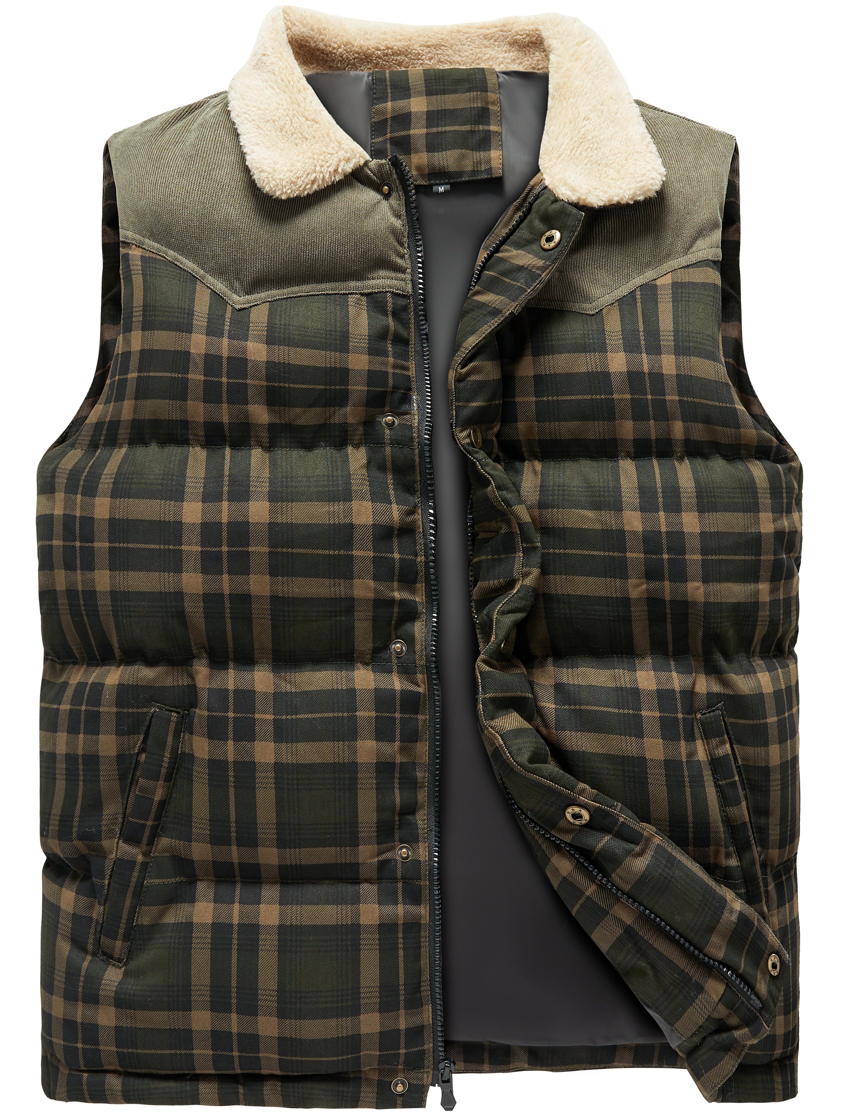 Keith | Men's Plaid Puffer Vest