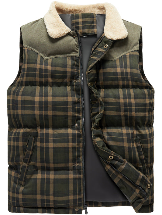Keith | Men's Plaid Puffer Vest