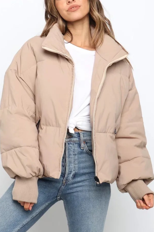 Brianna® | Stand Collar Zipper Pocket Thick Warm Cotton Jacket