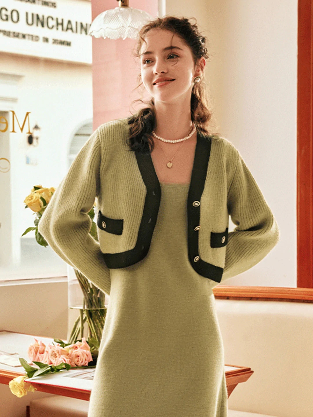 Aida® | Dress Set French Style Knit Two Piece Outfit