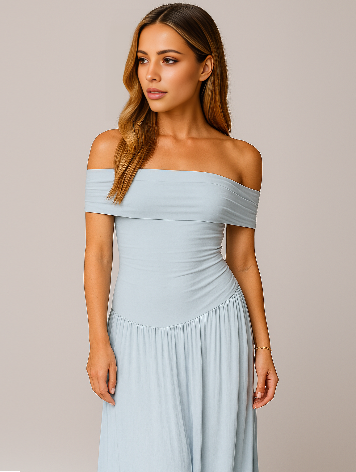 Susan | Timeless Elegant Off-Shoulder Maxi Dress