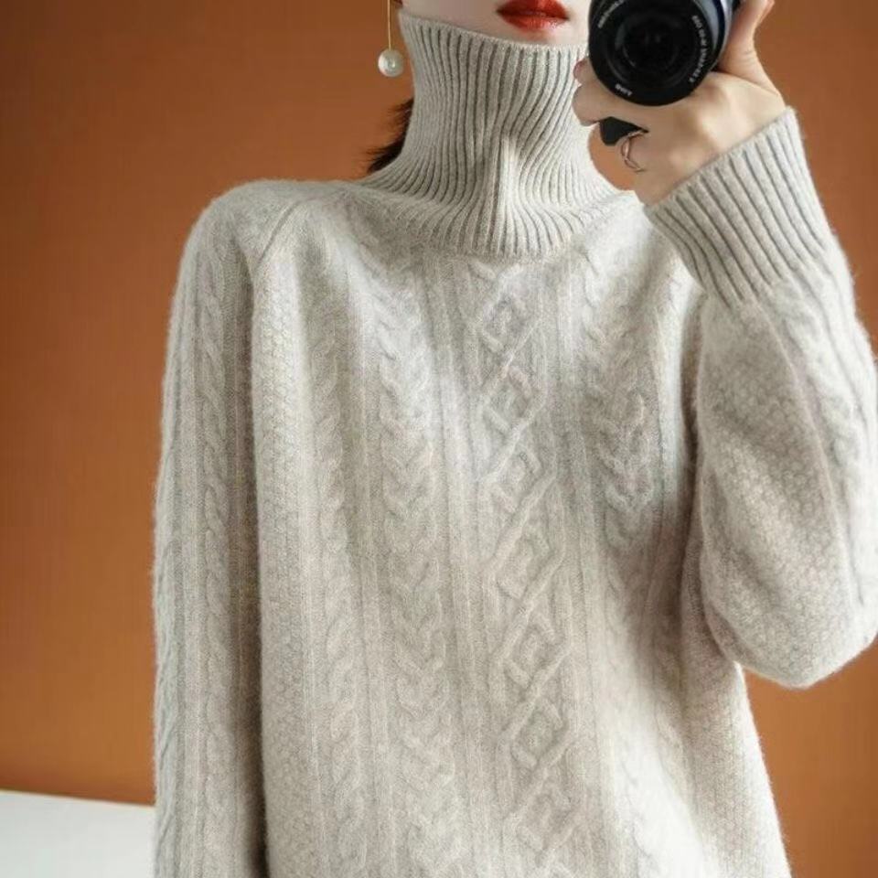 Celestina | Warm knitted sweater for women with a turtleneck