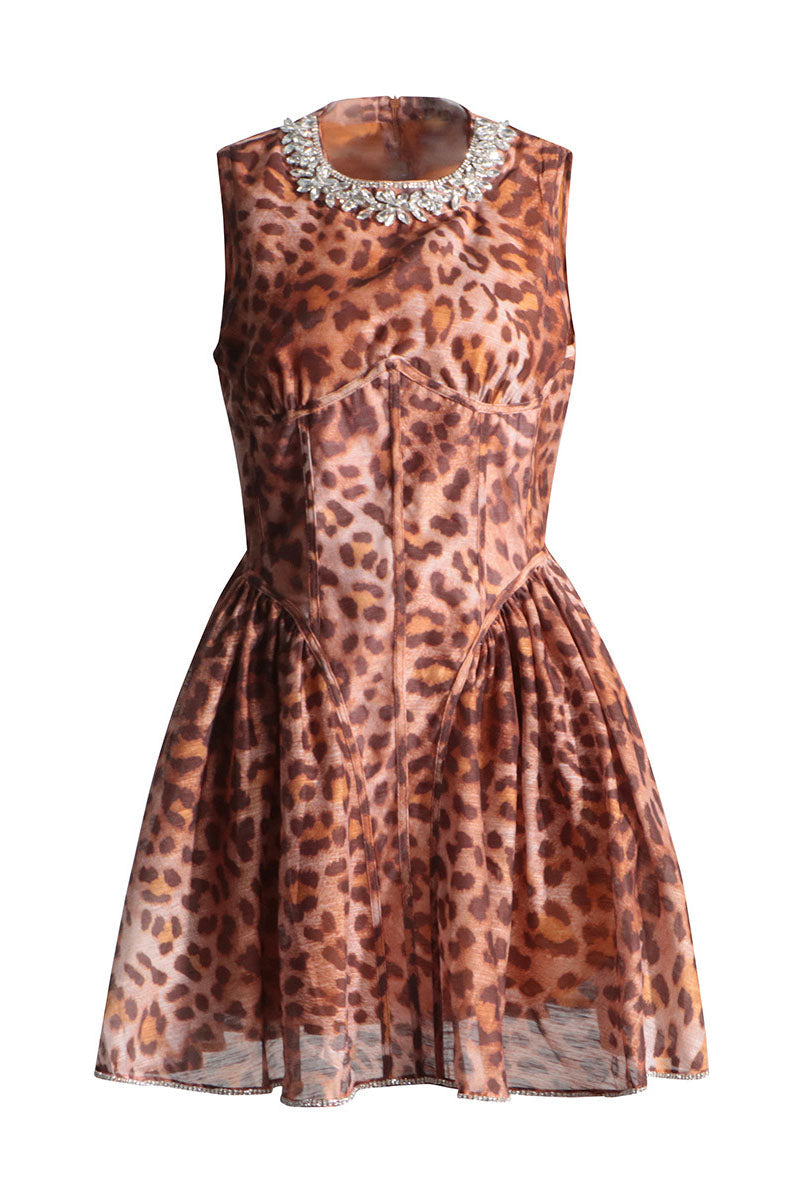 Ana® | Printed Halterneck Midi Dress With Corset