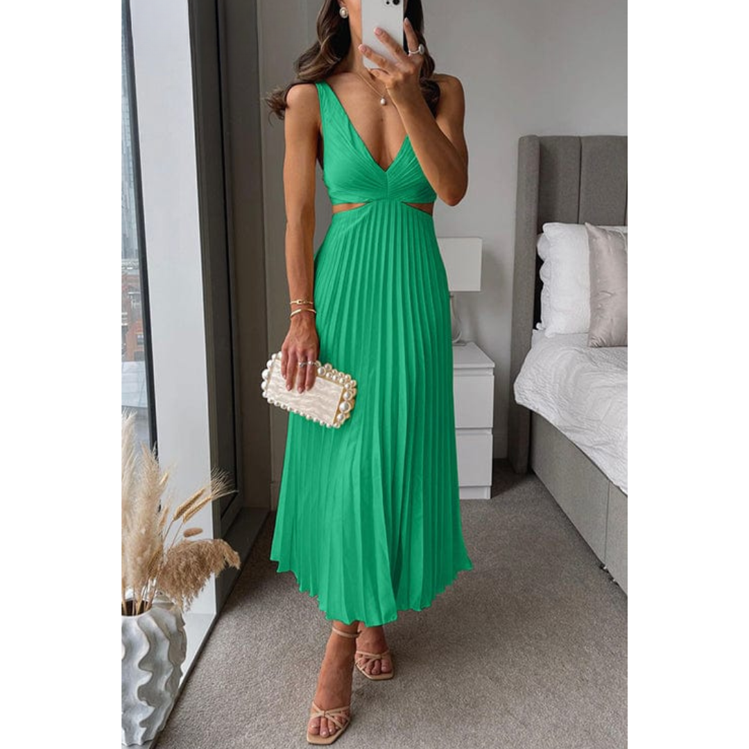 Calypso® | Pleated dress with a neckline