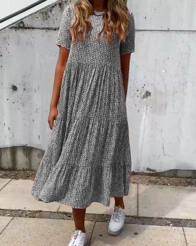 Dolores® | Short sleeve dress with floral print